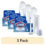 (3 Pack) Clorox Toiletwand Disposable Bowl Brush Cleaner System. Fixed Price $50.08.