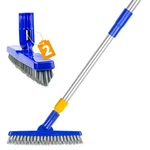 Ittaho 2 Pack Grout Brush With Long Handle, 56.5'' Swivel Cleaning Blue. Fixed Price $31.66.