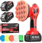 Cordless Car Buffer 6 Variable Speed Orbital Polisher, 2X4.0AH Battery. Fixed Price $52.49.