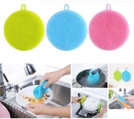 3PC Silicone Dishwashing Brush Set Multifunction Kitchen Cleaning Scrubber. Fixed Price $7.50.