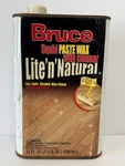 Bruce Lite Natural Liquid Paste Wax Light Shaded Finished Floors, Discon. Fixed Price $72.60.