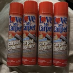 4 Cans Of ,love My Carpet Cleaner Foam Spray ,vacuum Self Cleaning, 9.7OZ Each. Fixed Price $18.88.