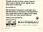 1964 Print Ad Savogran Company Paint Remover That Removes All The Work Mess. Fixed Price $9.95.