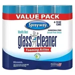 Sprayway Glass Cleaner - 19OZ Cans (4 Pack) Limited Stock (free Shipping). Fixed Price $15.40.