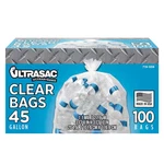 Clear Recycling Trash Bags 45 Gal Heavy Duty 100 Count Puncture Resistant. Fixed Price $40.18.