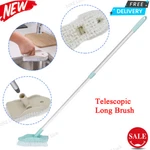 Bathroom Long Handle Brush Telescopic Floor Scrub Tub Shower Tile Cleaning Tool. Fixed Price $13.99.