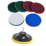 Duoshida 4 Inch Drill Powered Brush Tile Scrubber Scouring Pads Cleaning Kit,. Fixed Price $19.66.