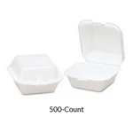 Genpak 500 Ct Clamshell Food Containers Hinged Sandwich To Go Boxes White 6X6. Fixed Price $74.90.