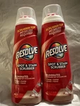 2 Pk Resolve Spot & Stain Scrubber Top Eliminates Wine Coffee Juice Sauce 6.7OZ. Fixed Price $19.66.