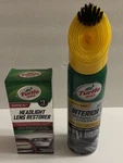 Lot Of 2 Turtle Wax Car Cleaners, Headlight Restorer And Oxy Interior. Fixed Price $27.99.