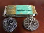 Vintage Stanley Home Kettle Cleaners Two #3788 Blue Gold Box Stainless Pot. Fixed Price $12.99.