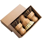 Palm Pot Brush- Bamboo Round 3 Packs Mini Dish Natural Scrub Dura.... Fixed Price $17.75.
