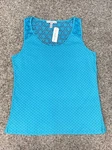 New French Laundry Nwt Polka Dot Real Tank-top Lace Back-size 3X. Fixed Price $14.00.