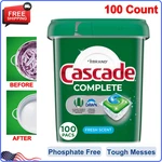 Cascade Complete Dishwasher Pods, Action Pacs Detergent Tabs, Fresh, 100 Count. Fixed Price $31.57.