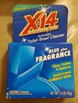 X-14 Automatic Toilet Bowl Deodorizer And Cleaner, Blue Plus Fragrance. Fixed Price $8.99.