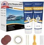 Globalcom Fiberglass Repair Kit White, Gel Coat For Boats, Marin. Fixed Price $28.68.