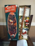 New Mr Christmas North Pole Power & Light Santa Climbing Up Sign Rare. Fixed Price $350.00.
