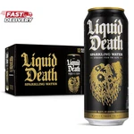 Liquid Death Sparkling Mountain Water, 16.9 Oz Tallboys (12-PACK). Fixed Price $61.50.
