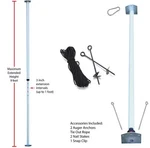 Sun Shade Sail 9-FEET Extension Pole Kit Contains Rope, Stakes And Snap Clips,. Fixed Price $43.00.