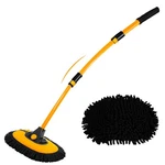 15 Curved Car Wash Brush With Long Handle 43" Extension Pole Truck Micr. Fixed Price $36.78.