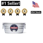 1.5 Gallon Hot Dipped Steel Tub With Durable Handles - Elegant & Practical. Fixed Price $42.99.