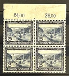 1936 German Stamps Block Mi:dr 641Y Winter Relief Buildings Mng 25+15 Rpf /BL169. Fixed Price $5.41.