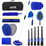 62'' Car Wash Brush Kit Mitt Mop Sponge With Long Handle, 1 Chenille Scratch-.... Fixed Price $32.86.