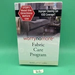 Worry No More Fabric Care Program Clean Fresh Uphostery Cloth New Sealed. Fixed Price $23.39.