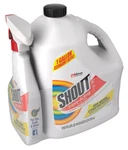 Shout Triple-acting Laundry Stain Remover 128 Fl. Oz. Refill + 22 Trigger. Fixed Price $26.99.