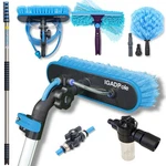 34FT Igadpole Washing Kit: Water-fed Brush, Cobweb Duster And 10 Squeegee. Fixed Price $301.49.