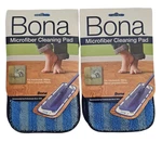 2 Bona Original Microfiber Cleaning Pad Refill Multi Surface Floor Fits 4" X 15". Fixed Price $9.59.