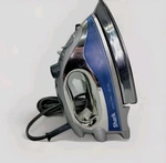Shark GI468NN Steam Iron 1500W Silver Blue Vertical Self Clean Tested. Fixed Price $20.29.