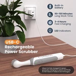 Rechargeable Power Scrubber Cordless Electric Cleaning Brush Water Resistant. Fixed Price $30.75.