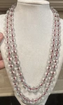 Vintage Clear Crystal Hand Knotted Necklace 52 Single Strand Wow. Fixed Price $29.59.