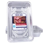 Rick Usa Full Size Steam Pan 10 Pack 19.5X11.6" Disposable Aluminum Foil. Fixed Price $42.99.