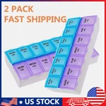2PCS Weekly Pill Box Organizer Twice Day 7 Ampm Medicine Case. Fixed Price $6.99.