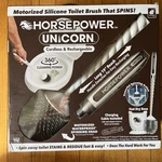 Horsepower Unicorn Motorized Toilet Brush, Powerful Spinning Action R1-0325. Fixed Price $31.95.