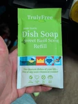 Truly Free Non Toxic Dish Soap Sweet Basil Refill. Fixed Price $19.00.