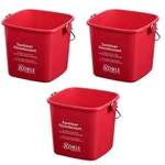 Noble Products 3 Qt. Red Sanitizing Bucket - Set Of Square Plastic Cleaning Pa. Fixed Price $39.79.