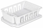 Sterilite 2-PIECE Large Sink Set Dish Rack Drainer, White (18 13 3/4" X.... Fixed Price $25.87.