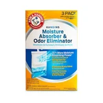 (3-PACK) 16 Oz. Moisture Absorber Odor Eliminator Hanging Bags Arm And Hammer. Fixed Price $14.00.