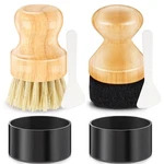 2 Pcs Cutting Board Oil Applicator Set Bamboo Wax With Sisal Fiber.... Fixed Price $11.88.