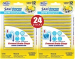 Sani Sticks Enzyme Drain Deodorizer Lemon Scent 24 Count Pipe Cleaners. Fixed Price $21.05.