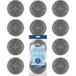 Wire Mesh Scouring Pad 12 Pk Galvanized Steel Knitted Heavy Duty Abrasive Lola. Fixed Price $22.83.