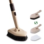 Eyliden Floor & Tub Scrub Brush, 2-IN-1 Shower 16*11.4*127CM, Brown. Fixed Price $32.17.
