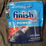 Dishwasher Pods 76 Count Finish Power Pre-rinse Detergent Soap Deep Clean Shine. Fixed Price $18.00.