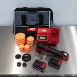 Flex Pxe 80 Cordless Mini Polisher Kit Added 2" Backing Plate 14 Pads 3 Size. Fixed Price $397.60.