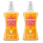 2 Method Ginger Mango Scent Fabric Softener Liquid 53.5 Oz Plant Based 45 Loads. Fixed Price $29.99.