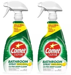 2-PACK Comet Ultra Bathroom Spray Cleaner Fresh Lemon Deep Clean, 32 Oz. Fixed Price $32.97.