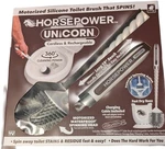 Horsepower Unicorn Motorized Toilet Brush Rechargeable Silicone 360 Clean. Fixed Price $32.00.
